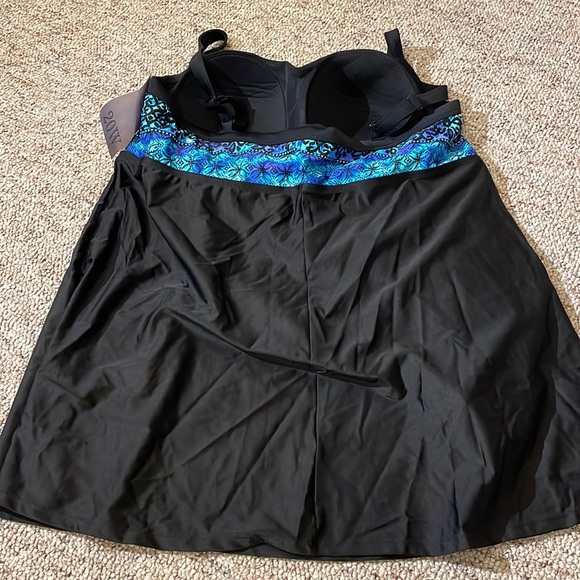 Delta Burke push up one- piece swim Dress Size : 20W in blue and black - Picture 4 of 8